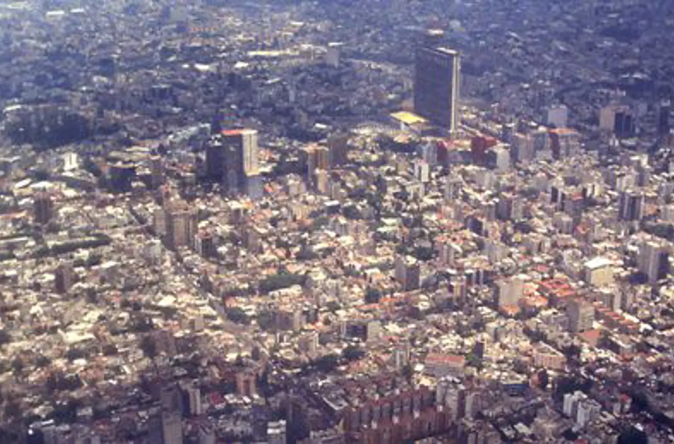 Udsigtsbillede over dele af Mexico City.
