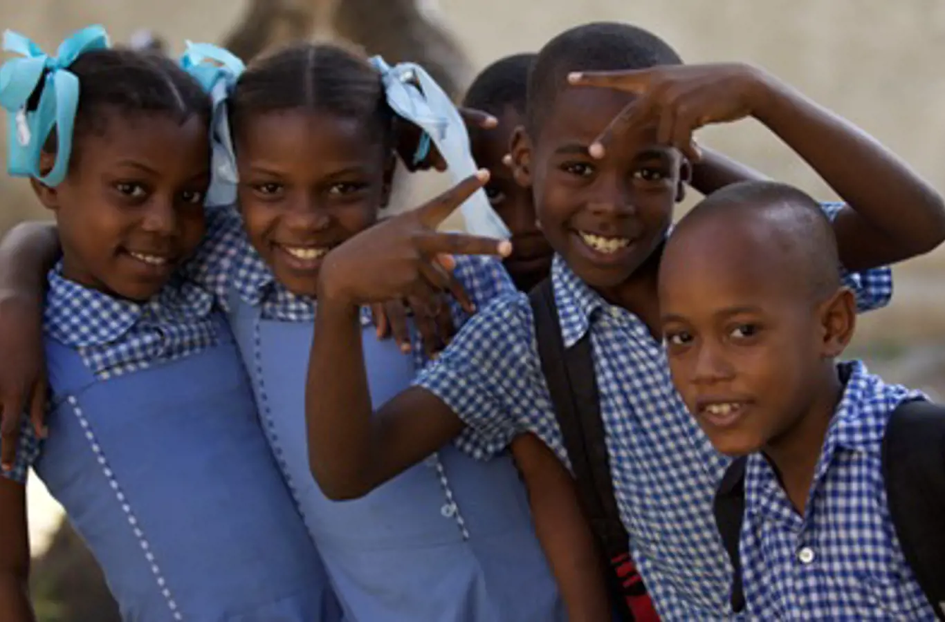 Børn fra Haiti, som er det fattigste land på den vestlige halvkugle.