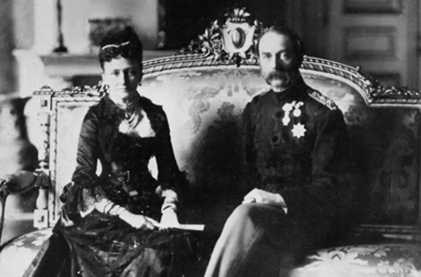 Kong Christian IX og Dronning Louise.