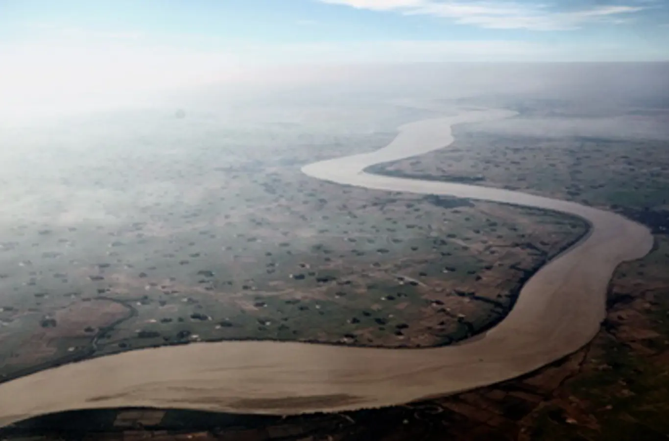 Arkivfoto. Luftfoto ved indflyvning til Yangon, Myanmar.