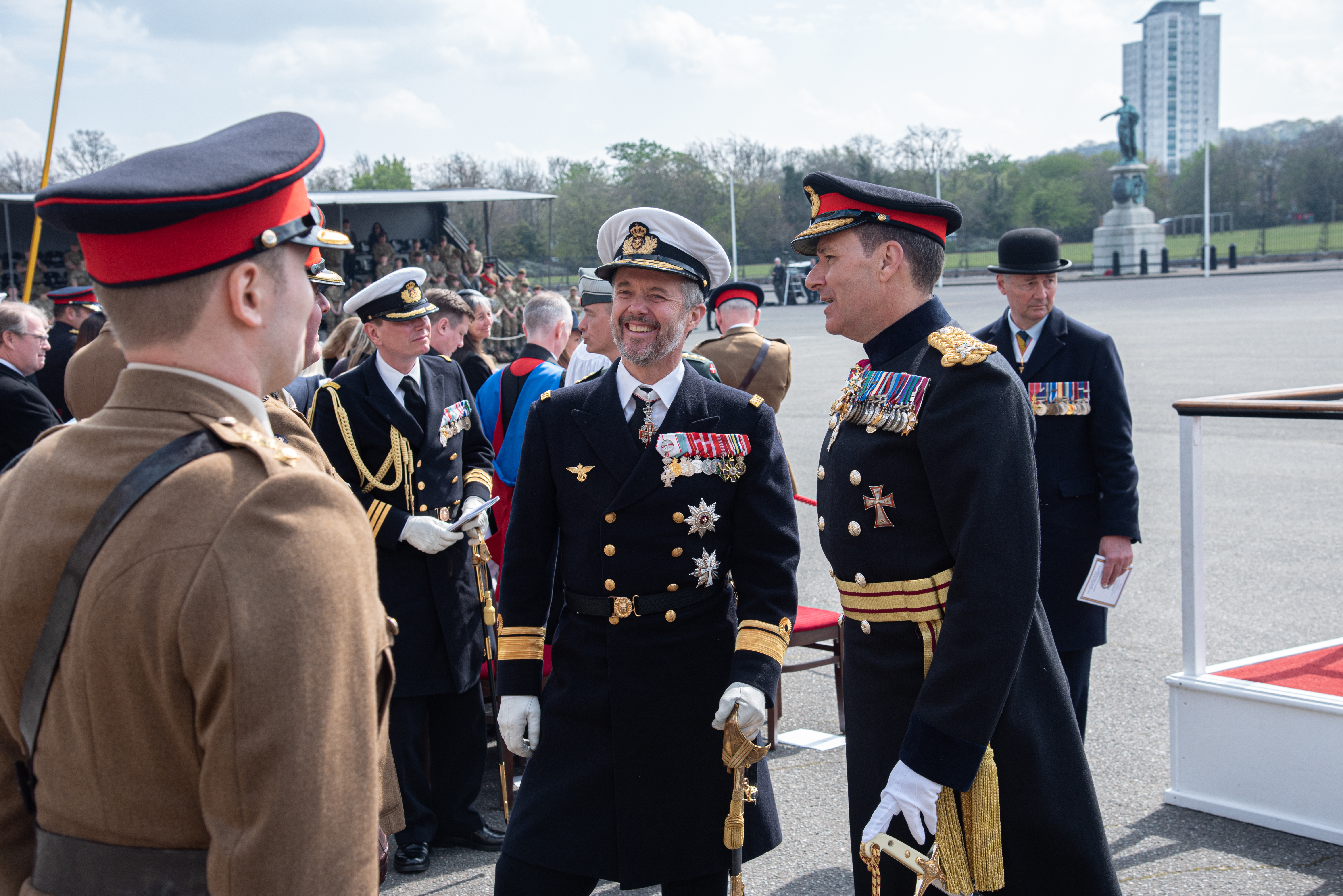 H.K.H. Kronprinsen Deltog I Colours Parade Ceremony Ved 4th Battalion ...